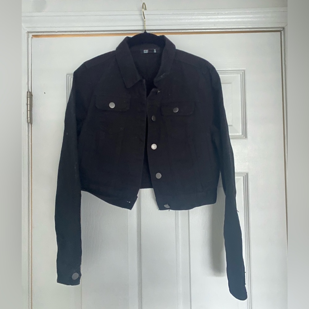 Blacked denim jacket